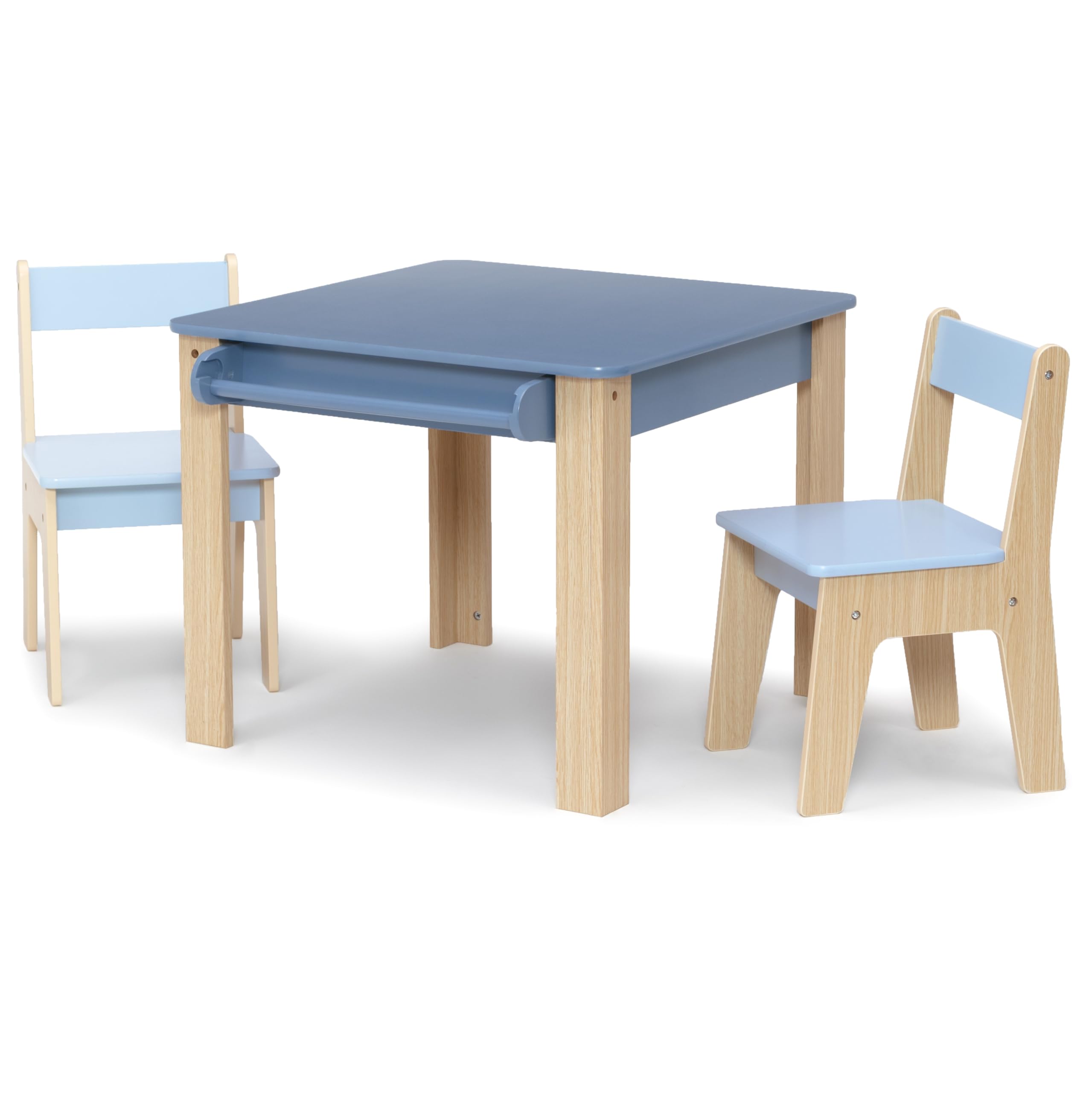 Delta Children - GapKids Table and 2 Chair Set with Paper Roll Holder - Greenguard Gold Certified, Indigo Blue
