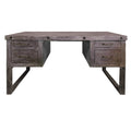 The Urban Port 61-Inch 4-Drawer Wooden Home Office Desk with Sled Leg Support
