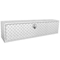 VEVOR Underbody Truck Box, 60''  17''  18'' Pickup Storage Box, Heavy Duty Aluminum Diamond Plate Tool Box with Lock and Keys, W