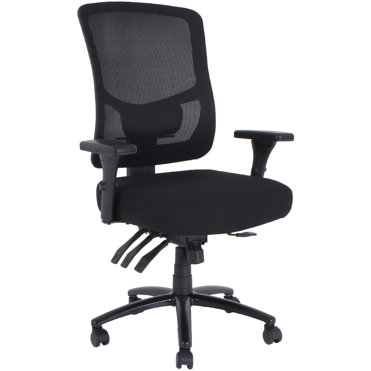 Lorell, LLR40210, Big & Tall Black Mesh Back Chair