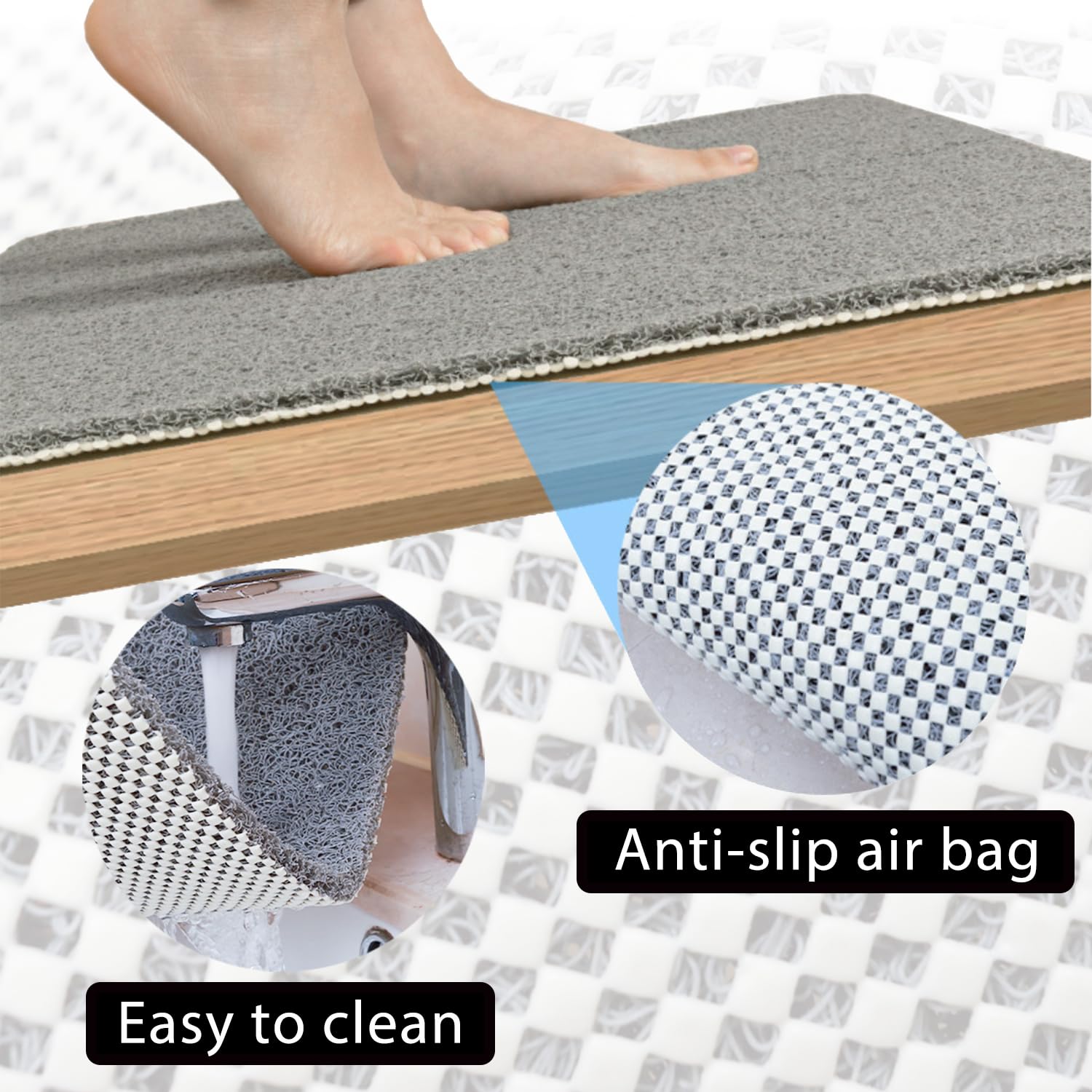 Nogrit Boho Bath Mats For Bathroom, Non Slip Shower Mat For Bathroom Floor, Boho Front Door Mat Outside Entrance, Boho Forest Mo