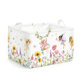 Clastyle Kid Storage Basket Fairy Flower Foldable Toy Organizer Bin, 21L