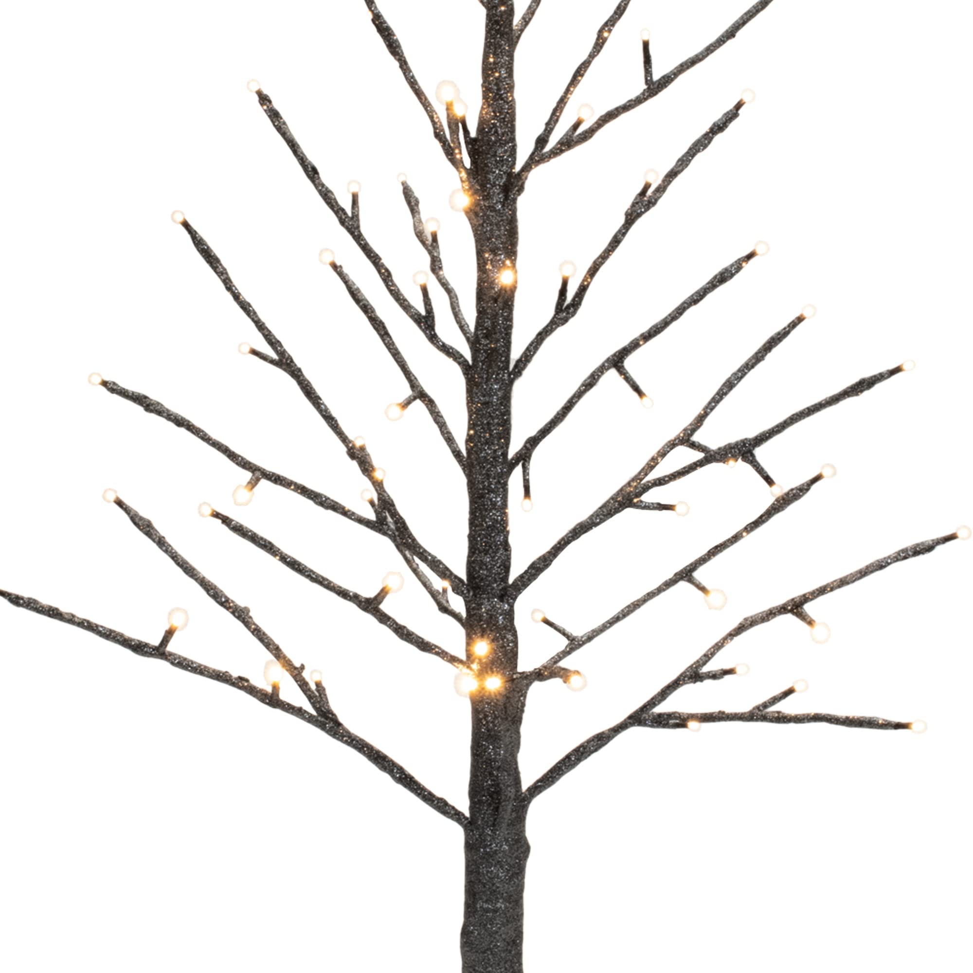 Melrose Paper 78 Led Lights Twig Christmas Tree, 36-Inch Height, Black, Holiday Season Decoration