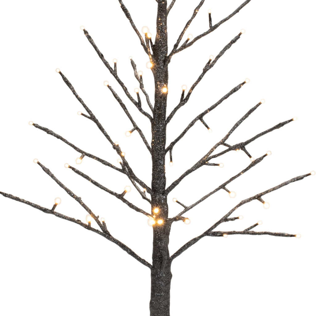 Melrose Paper 78 Led Lights Twig Christmas Tree, 36-Inch Height, Black, Holiday Season Decoration