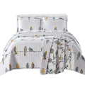 Royal Tradition Ayat-Birds Reversible Coverlets, Twin Over-Sized 2Pc Quilt Set (68-Inch Wide X 90-Inch Long) Lightweight Bedspre