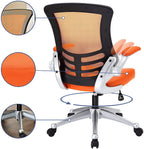 Modway EEI-210-ORA Attainment Mesh Back and Vinyl Seat Modern Office Chair in Orange 26.5"L x 26.5"W x 39.5-43.5"H