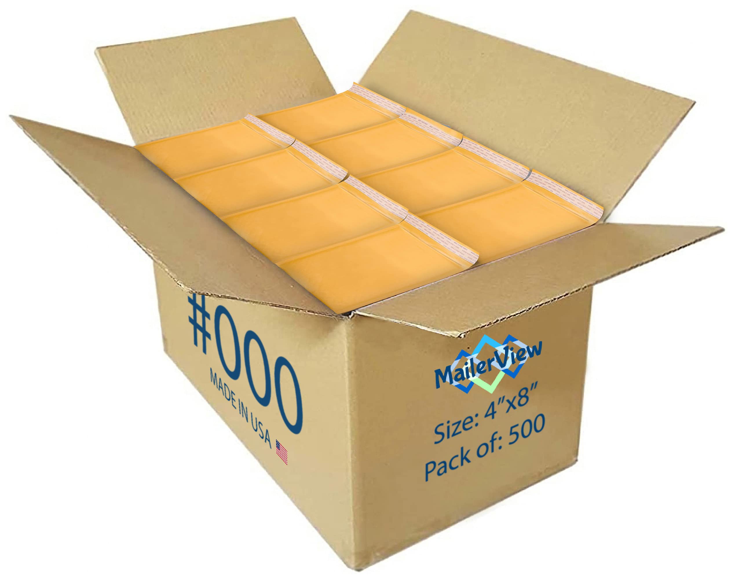 Small Kraft Bubble Mailers 5X10 Inch #00 | Self Seal Padded Envelopes | Cushioned Bubble Mailer | Usable Size 5X9 | Lightweight