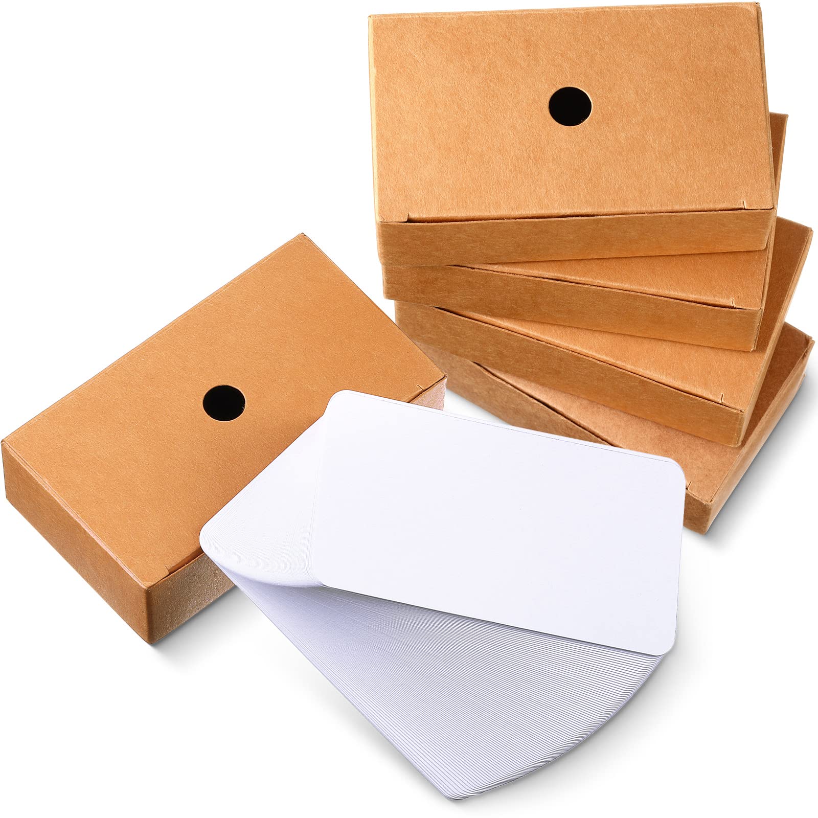 Sepamoon 500 Pcs Blank Business Cards Cardstock 2 x 3.5 small blank note cards Mini Message Paper Learning Cardboard DIY Gift Ta