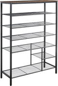 HQXING 6 Tier Shoe Rack Organizer, Metal Mesh Shoe Storage Shelf, Storage Boots .For Entryway, Closet,Hallway, Bedroom,Cloakroom