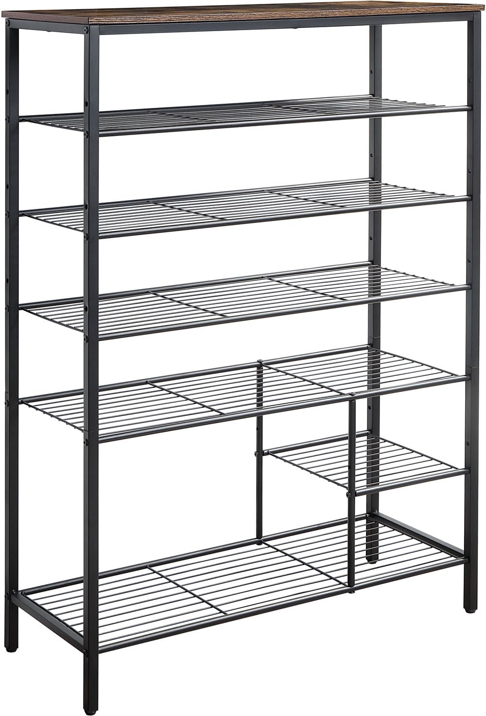 HQXING 6 Tier Shoe Rack Organizer, Metal Mesh Shoe Storage Shelf, Storage Boots .For Entryway, Closet,Hallway, Bedroom,Cloakroom