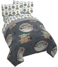 Jay Franco Star Wars The Mandalorian The Child 5 Piece Queen Bed Set - Includes Reversible Comforter & Sheet Set - Bedding Featu