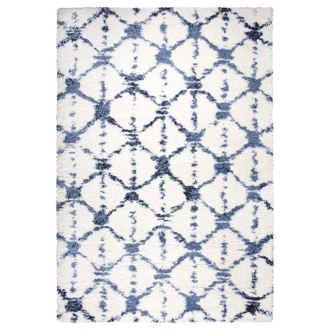 Rizzy Home Alora Decor Midnight 7'10" X 10'6" Geometric Ivory/Blue Power-Loomed Area Rug