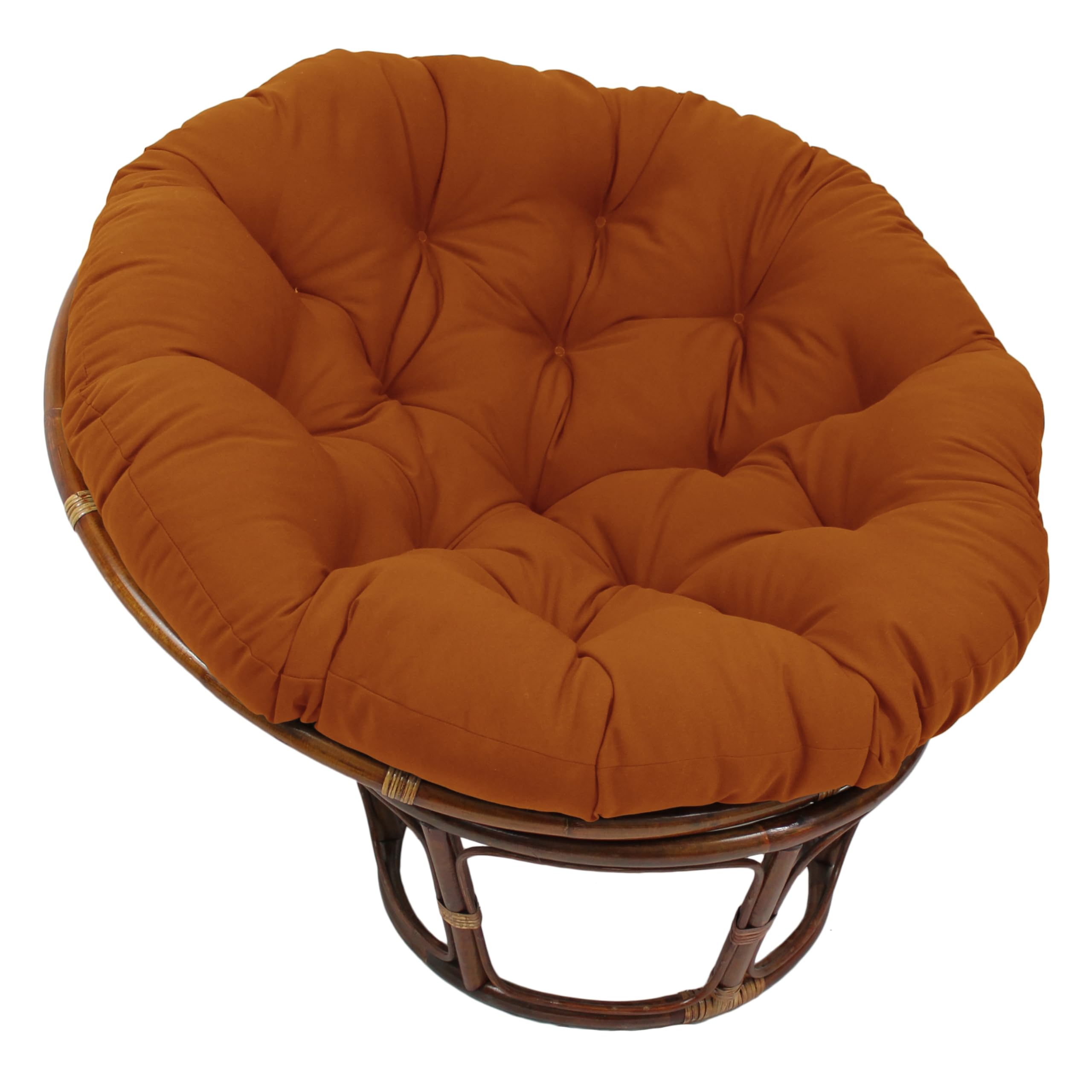 Blazing Needles Twill Papasan Cushion, 52" x 6" x 52", Spice