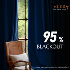 Lazzzy Navy Blue Velvet Curtains Room Darkening Thermal Insulated Curtains 72 Inch Long Window Drapes For Bedroom Living Room Super Soft Luxury Window Treatment 2 Panels Rod Pocket