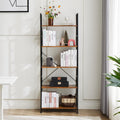 DUMOS 5 Tiers Bookshelf, Classical Modern Book Shelf, Tall Display Shelves in Living Room/Home/Office, Storage Organizer for CDs