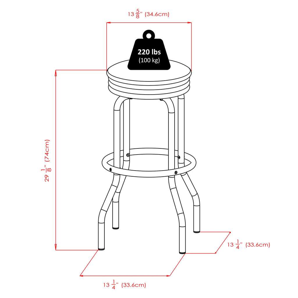 Winsome Wood Summit Stool, Black