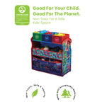 Delta Children 6 Bin Design And Store Toy Organizer - Greenguard Gold Certified,Pj Masks