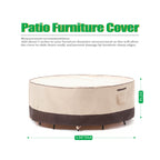 F&J Outdoors Patio Furniture Covers Waterproof Anti-Uv Rip-Stop Fabric Extra Large Outdoor Furniture Covers, 130' Dia X 35' H