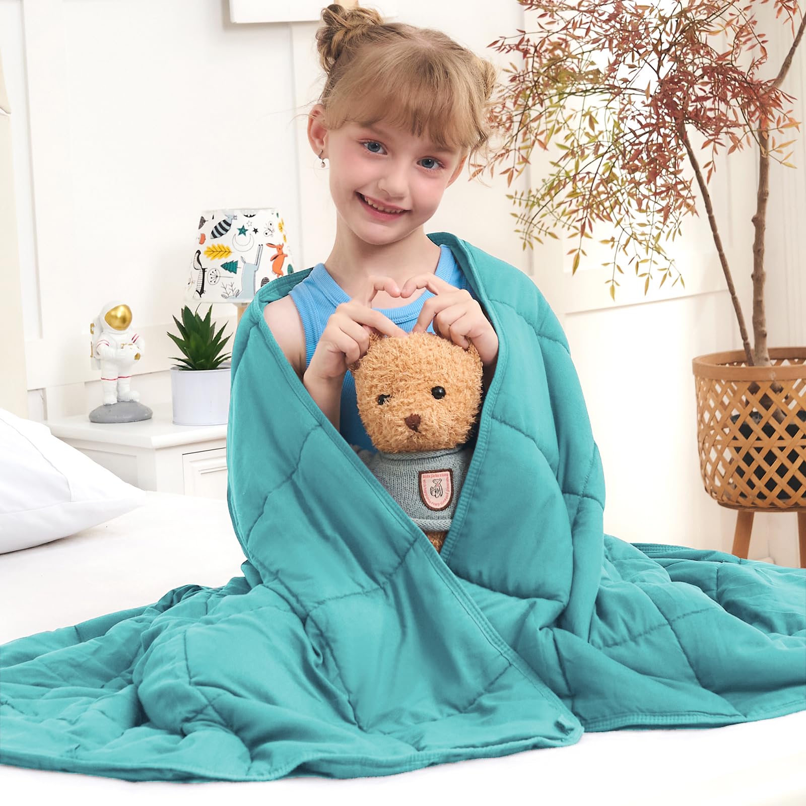 Betu Kids Weighted Blanket (10Lbs, 40'X60' Throw) - Cooling And Soft Heavy Blanket For 80-120Lbs With Premium Glass Beads - Br