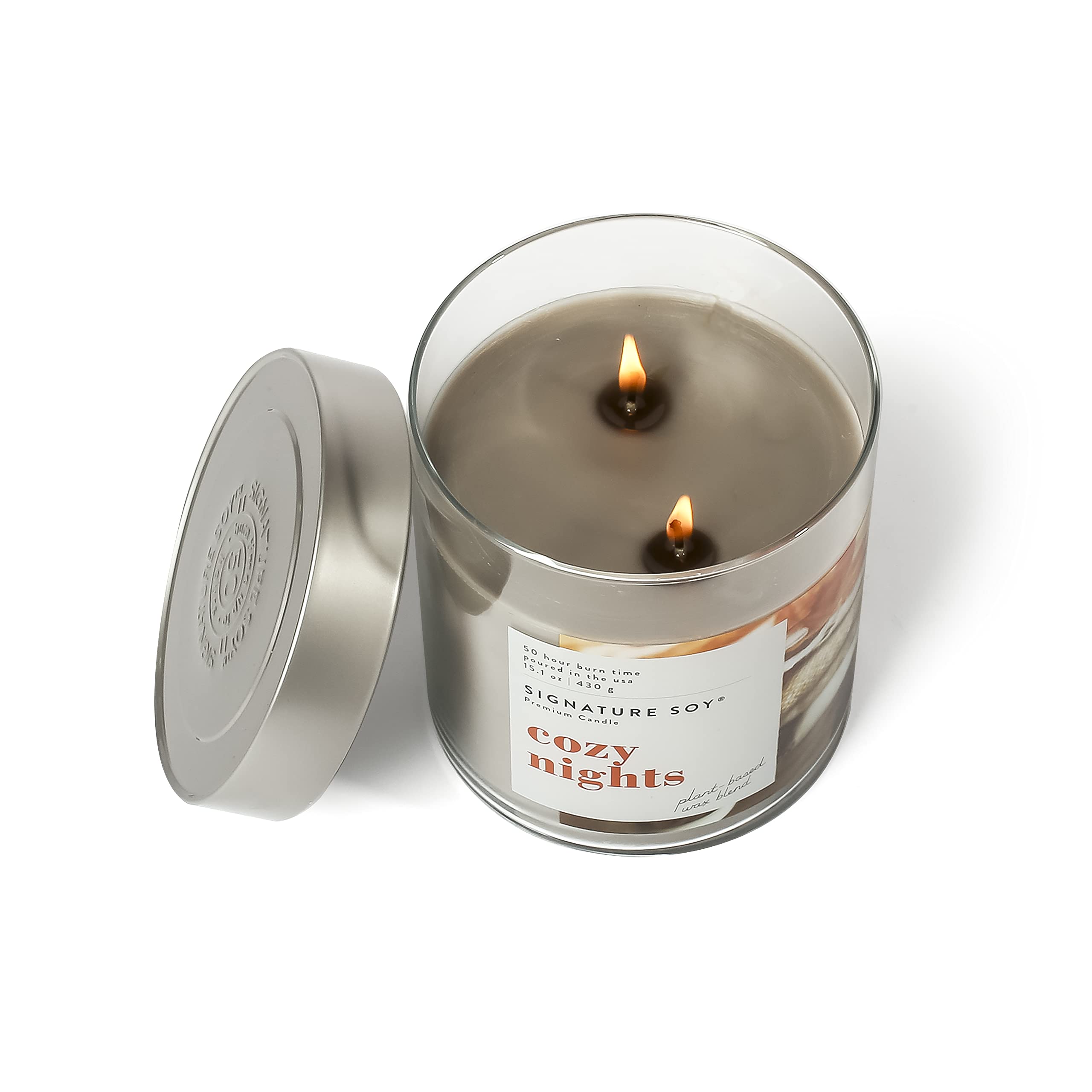 Signature Soy Lidded Cozy Nights Scented Candle