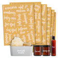 Talented Kitchen 192 Preprinted Bathroom Labels for Containers - White Script Stickers for Organizer Bins, Bath, Beauty Canister