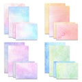 Teetookea 72 Pieces Stationery Set With Envelopes (48 Lined Watercolor Sheets + 24 Matching Envelopes), 8 Unique Designs, 5.5 X