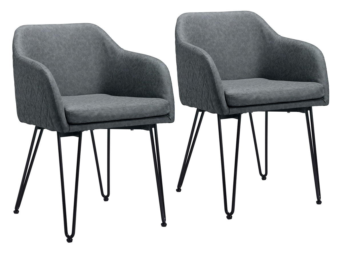 Zuo Modern Dining Chair (Set of 2) Vintage Gray Braxton