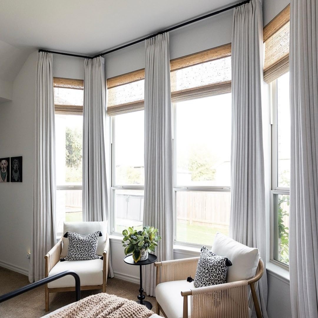 Twopages Liz Linen Curtain Custom Linen Drapery Panel For Living Room Bedroom Patio Door,1 Panel