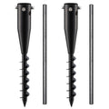 Factiongarden Beach Umbrella Sand Anchor 2 Pack, Heavy Duty In Ground Umbrella Holder Stand 17 Inches Metal No Dig Screw In Grou