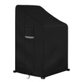 Dokon Heavy Duty Stackable Patio Chair Covers Waterproof Outdoor Chair Cover Anti-Uv Patio Furniture Covers With Air Vent, Fits For 4-6 Stackable Dining Chairs (33.5'L X 25.5'W X 45'H) - Black