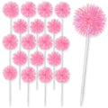 Saypacck 24 Pcs Foil Firework Pens Pom Pom Ballpoint Pens Bulk Happy Birthday Party Favor Supply Glitter Tinsel Princess Pen Goo