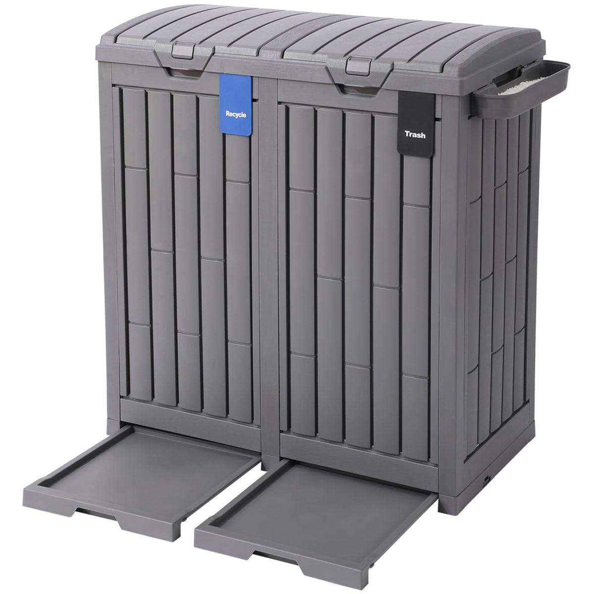 Ashfield & Harkness 62Gallon Outdoor Trash Can with Ash Tray & Lid