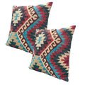 TUP The Urban Port 24 x 24 Square Cotton Accent Throw Pillows, Tribal Pattern, Set of 2, Multicolor, 2 Count