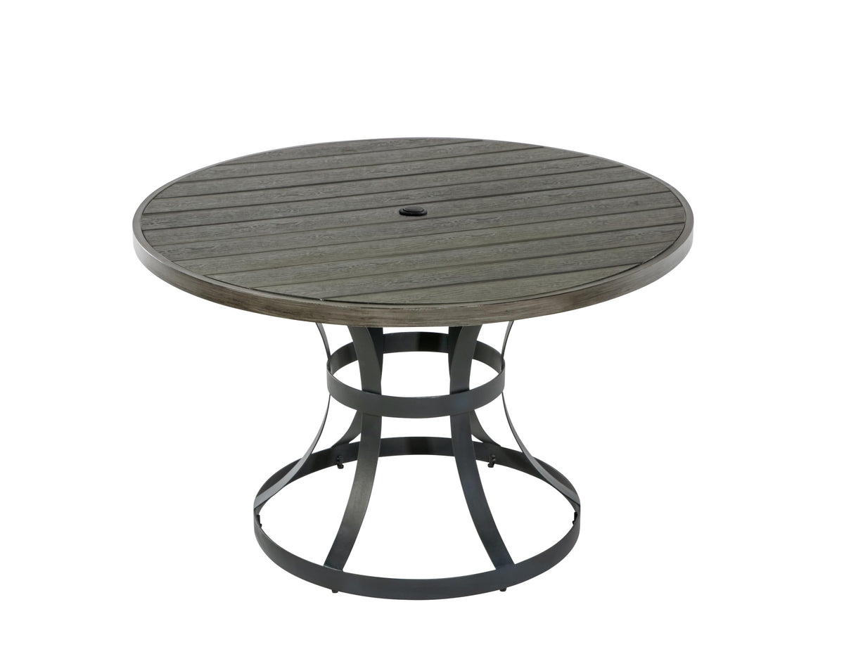 Best Quality Furniture Transitional Outdoor Table Patio Dining, Gray