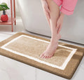 MAA HOME CONCEPT Microfiber Bath Mat  Absorbent/AntiSkid for Bathroom/Door/Kitchen/Floor  NonSlip Carpet (Beige, 40 X 60)
