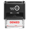 Supply360 As-Imp1106R - Denied Stamp With By: & Date:, Red Ink, Heavy Duty Commerical Self-Inking Rubber Stamp, 9/16 ' X 1-1/2