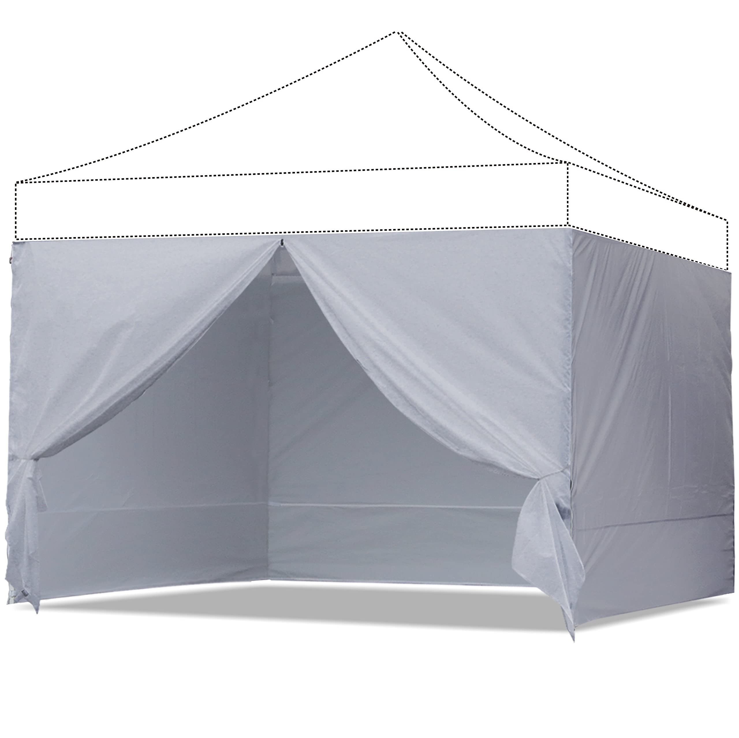 Abccanopy Side Wall 10X10, Gray (4 Walls Only, Not Including Frame And Top)