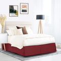 Nestl Red Heaven Twin Xl Bed Skirt - Twin Xl Size Bed Skirt 14 Inch Drop - Brushed Microfiber Bed Skirts - Hotel Quality Pleated
