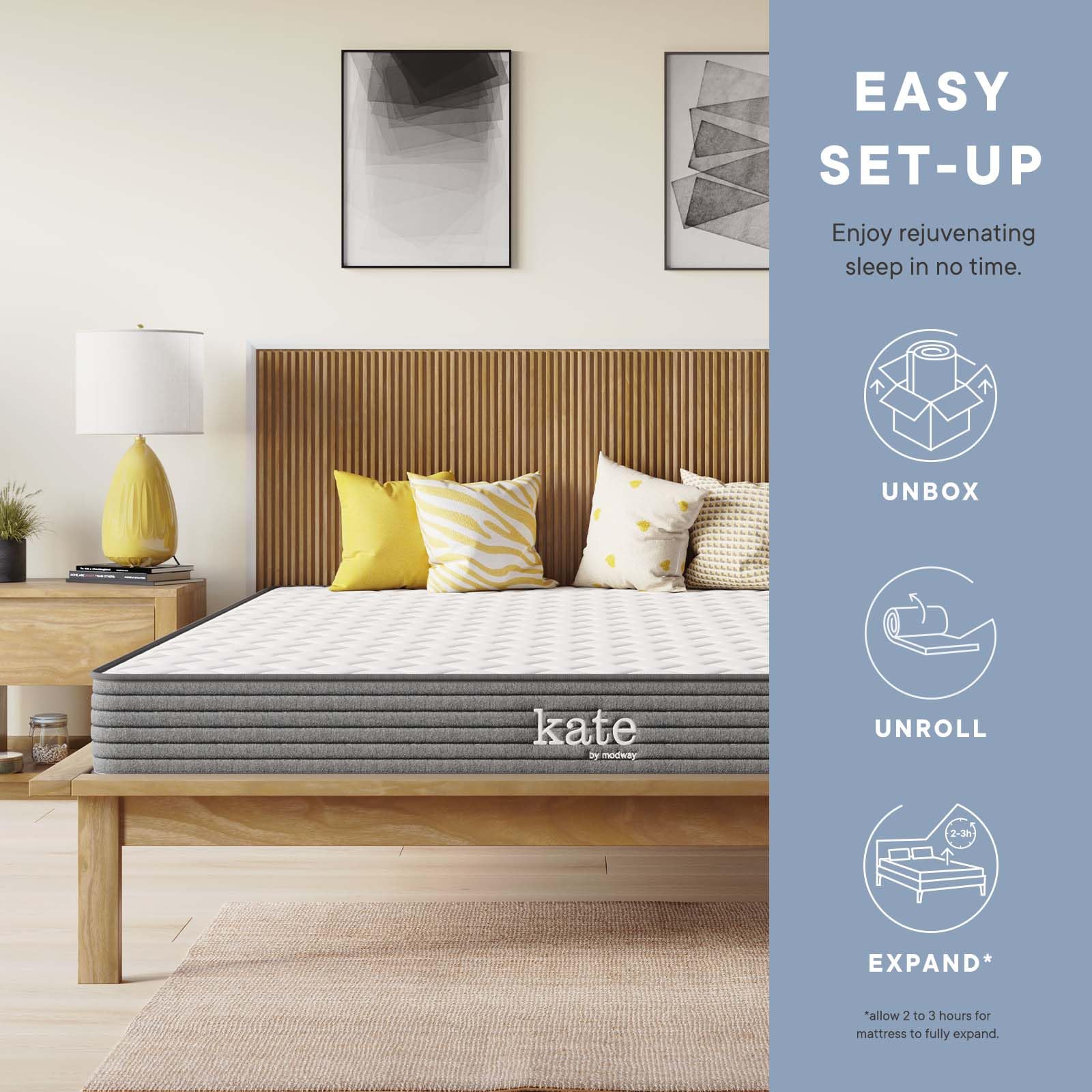 Modway Kate 6    King Innerspring Mattress - Firm 6 Inch King Innerspring Mattress- 10-Year Warranty