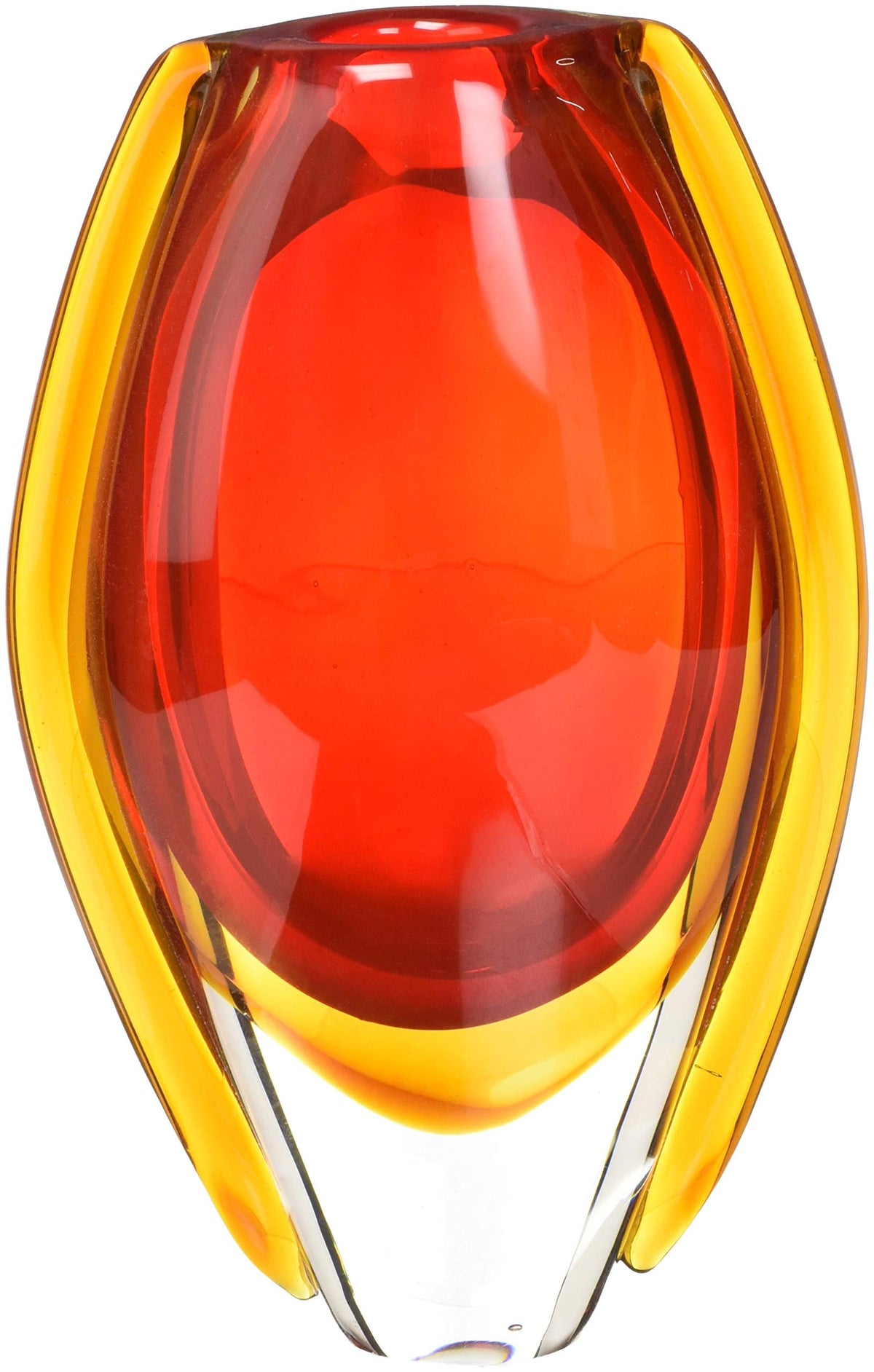 Smart Living Accent Plus 12117 Sunfire Glass Vase, 3.5 Lbs. 5 Inch  X 3 Inch  X 9 Inch , Multicolor