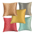 Pink Parrot  Jacquard Dopian Silk Multicolour Cushion Cover 18X18 InchSet 5 Pcs, 150 Tc