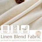 Jinchan Linen Textured Tier Curtains 36 Inch For Kitchen Windows Country Farmhouse Cafe Small Curtains Rustic Light Filtering Half Curtains For Living Room Laundry Bathroom Rod Pocket 2 Panels Crude