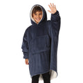 THE COMFY JR | The Original Oversized Microfiber & Sherpa Wearable Blanket for Kids, Seen On Shark Tank, One Size Fits All (Blue