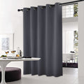 Nicetown Sliding Door Curtains, Wide Thermal Blackout Patio Door Curtain Panel, Sliding Door Drapes/Draperies With Grommet Top (Gray, W70 X L95)