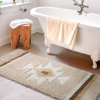 Tanvill Boho Bathroom Rugs Runner Non Slip Bath Mat Shaggy Soft Absorbent Long Bathroom Rug Large Carpet For Bathroom Shower Ent