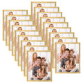 WIFTREY 8x10 Picture Frame Set of 18, Multi Photo Frames 8 by 10 Bulk for Wall Hanging or Tabletop Display, Gold