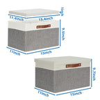 Temary Collapsible Storage Bins Storage Boxes With Lid, 2 Pack Storage Baskets With Lid Decorative Storage Clothes, Organizer Bi
