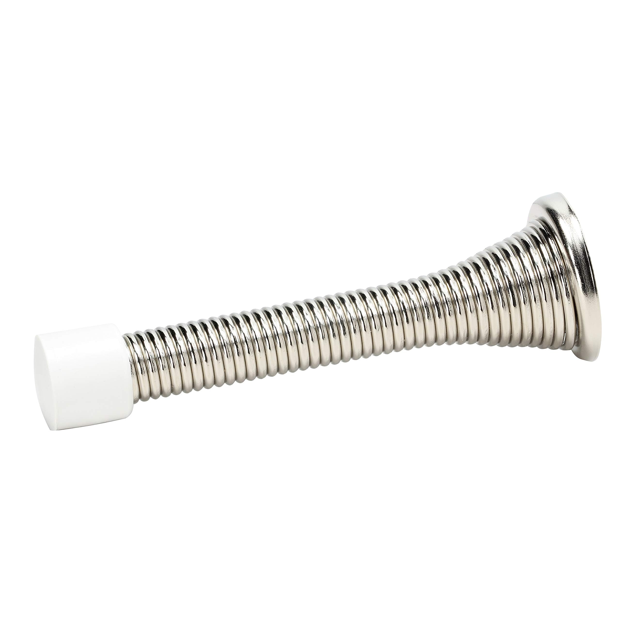 25 Pack Rok Hardware 3' (76Mm) Flexi Spring Heavy Duty Wall Door Stop Bumper Brushed Nickel