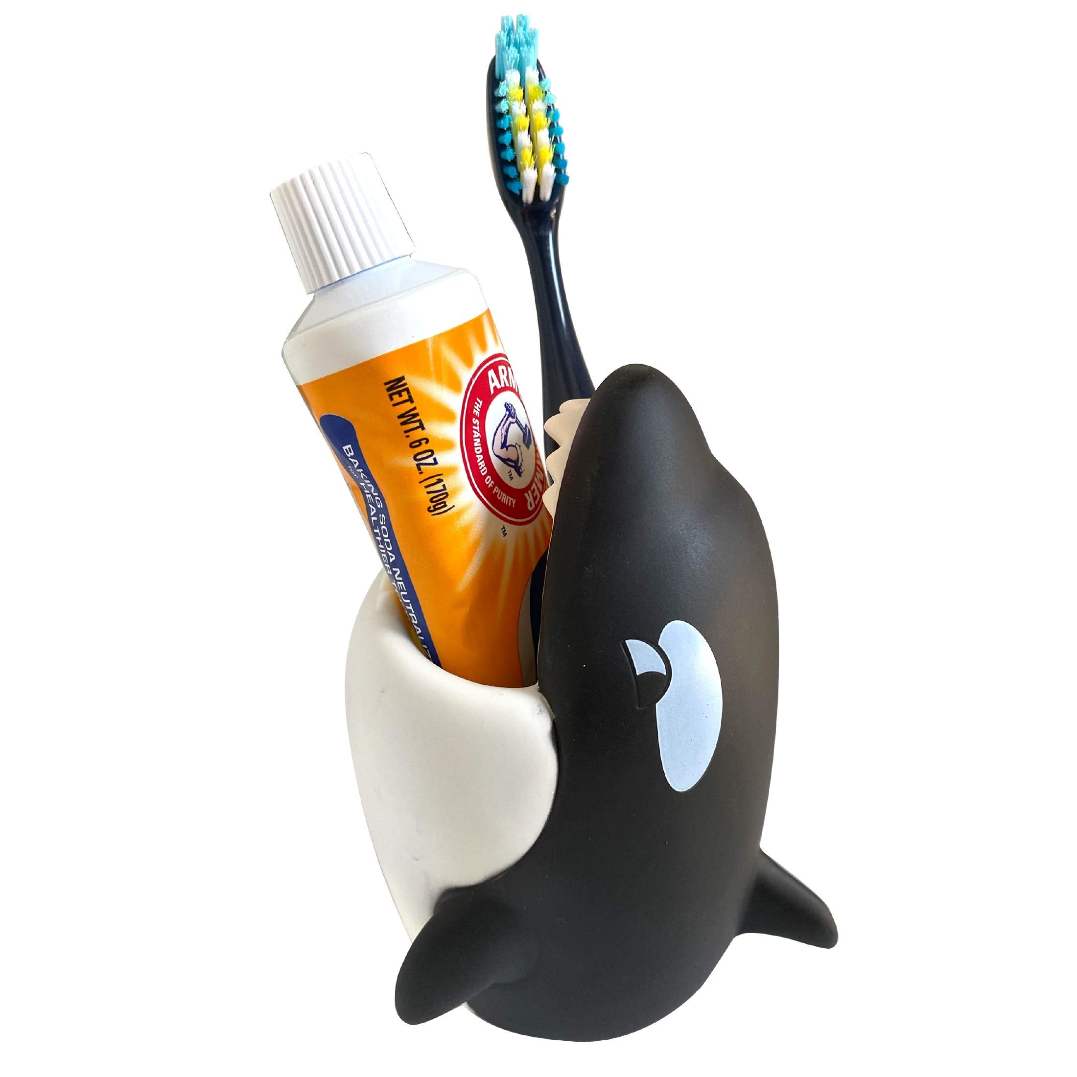 Lilys Home Fun Toothbrush Holder for Kids - Childrens Bathroom Storage Organizer for Toothpaste and Toothbrushes. Also Great H