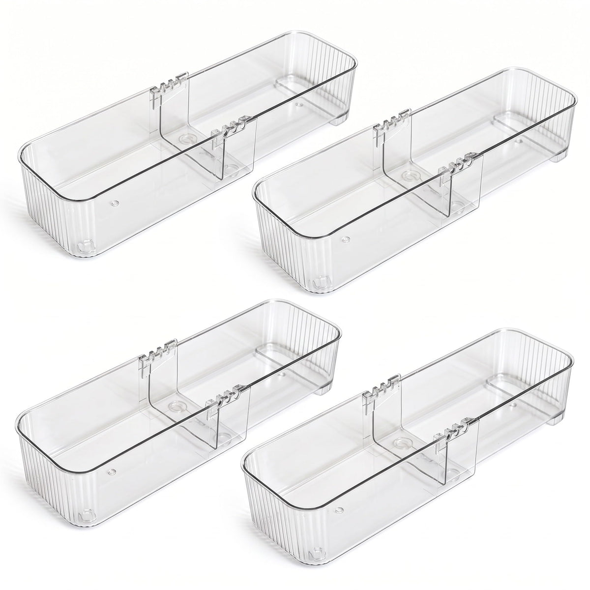 Tsmallbear 4Pack Expandable Utensil Drawer Organizer